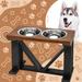 Bearwood Essentials Elevated Dog Feeder Bowls - Raised Dog Bowl Feeder with Stand - Includes 2 Stainless Steel Bowls