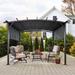 12 x 9 Ft Outdoor Pergola Patio Gazebo,Retractable Shade Canopy,Steel Frame Grape Gazebo,Sun shelter Pergola for Garden,Backyard