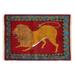 Pasargad Animal Pictorial lion Shiraz Persian Hand Knotted Wool rug - 3'04'' x 4'11''