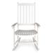 Parker Farmhouse Classic Slat-Back 350-LBS Support Acacia Wood Outdoor Rocking Chair, by JONATHAN Y