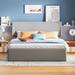 Queen Upholstery Sleigh Bed w/Side-Tilt Hydraulic Storage System, Grey