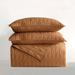 Latitude Run® Kinslow Cotton Reversible 3 Piece Quilt Set Flannel/Cotton in Brown | Full/Queen + 2 Standard Shams | Wayfair
