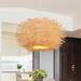 Bayou Breeze 15.75" Ceiling Lamp Handmade Weaving Rattan Bird Nest Shade Light | 9.06 H x 15.75 W x 15.75 D in | Wayfair