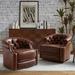Chesterfield Chair - Darby Home Co Spaeth Swivel Chesterfield Chair Wood/Genuine Leather in Brown | 27.56 H x 31.5 W x 32.68 D in | Wayfair