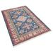 Blue 91 x 63 x 1 in Area Rug - Bungalow Rose Samentha Cotton Indoor/Outdoor Area Rug Cotton | 91 H x 63 W x 1 D in | Wayfair