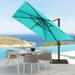 Arlmont & Co. Ormi 120" Square Cantilever Umbrella in Blue/Navy | 103.5 H x 120 W x 120 D in | Wayfair CAF462CF515E4861B2389069C0C44CC7