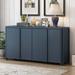 Red Barrel Studio® Fornello Wood Accent Cabinet in Blue | 32 H x 60 W x 16 D in | Wayfair 530418CF642342D9B40426FD9FAF62B3