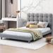 Red Barrel Studio® Claes Platform Bed Upholstered/Velvet in Gray | 36.6 H x 47.1 W x 80.8 D in | Wayfair F5151A683BC9480EA4B694BC424F73A5