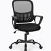 Inbox Zero Krahn Mesh Executive Chair Upholstered/Mesh/Metal in Black/Brown | 37.8 H x 24 W x 22 D in | Wayfair 9373543EA8BE43F5801B50B196EFFFA6