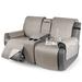 Rebrilliant Box Cushion Recliner Slipcover in Gray | 63.6 W in | Wayfair CB7A250671894E68A2C787A448802BB4