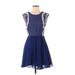 Pins and Needles Cocktail Dress - A-Line: Blue Dresses - Women's Size 4