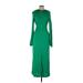 Rebecca Vallance Cocktail Dress Crew Neck 3/4 sleeves: Green Solid Dresses - Women's Size 10