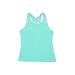 Zone Pro Active Tank Top: Teal Solid Sporting & Activewear - Kids Girl's Size Small