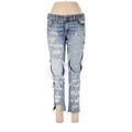 Rag & Bone/JEAN Jeans - Mid/Reg Rise Straight Leg Boyfriend: Blue Bottoms - Women's Size 28 - Light Wash