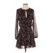 Zara Casual Dress - Mini Crew Neck Long sleeves: Black Dresses - Women's Size 5