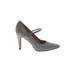 Dana Buchman Heels: Mary Jane Stiletto Glamorous Gray Shoes - Women's Size 8 1/2 - Pointed Toe