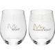 Trinkglas Set Motiv "Mr & Mrs"