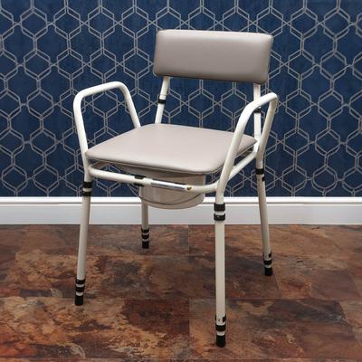 Essex Gray Commode Chair Flat Packed