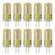 zdm 10pcs g4 5w 3014 x 48 led lampes à lumière blanche ac12v non-dimmable équivalentes à 20w-25w t3 ampoule halogène de piste