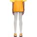 Orange Pleated Miniskirt