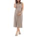 Carol Cutout Rib Midi A-line Maternity Dress