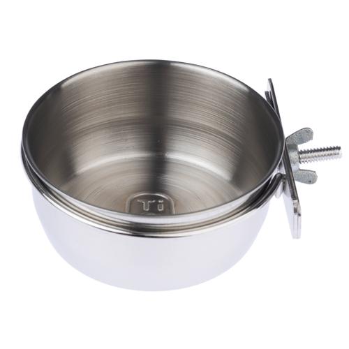 TIAKI bol à nourriture en acier inoxydable à visser 265ml / Ø9,5cm oiseau TIAKI
