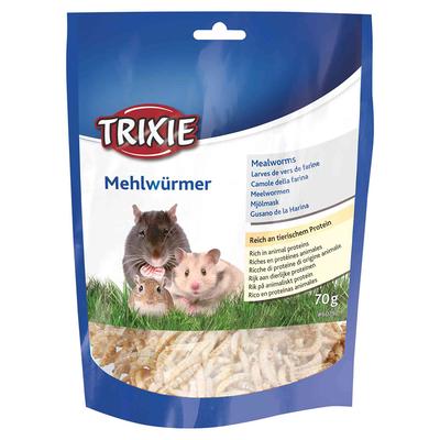 70 g de vers de farine déshydratés Trixie Friandise pour petits animaux