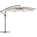 Parasol de jardin extérieur déporté Ø 3 m upf 50+ beige