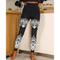 Damen Yoga Leggings lauftights Bauchkontrolle Kolbenheber Rasche Trocknung Hoher Taillenbund Yoga Fitness Fitnesstraining Leggings Blumen 1 # 2 # 3 # Elasthan Sport Sportkleidung elastisch Dünn