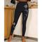 Damen Yoga Leggings lauftights Bauchkontrolle Kolbenheber Rasche Trocknung Hoher Taillenbund Yoga Fitness Fitnesstraining Leggings Blumen 1 # 2 # 3 # Elasthan Sport Sportkleidung elastisch Dünn