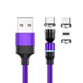 Cavo di ricarica multiplo 0.5m (1.5ft) 3,3 piedi 6,6 piedi Da USB A a Lightning/micro/USB C 2.4 A Cavo di ricarica Ricarica veloce Nylon intrecciato 3 in 1 A calamita Per Samsung Xiaomi Huawei