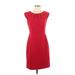 The Limited Casual Dress - Sheath: Burgundy Solid Dresses - Women's Size 4