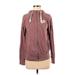 Nike Zip Up Hoodie: Burgundy Marled Tops - Women's Size Small