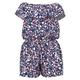 NAME IT Mädchen NKFVINAYA SS Playsuit FFFFF NOOS Jumpsuit, Dark Sapphire/Print:Leo, 140