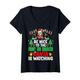 Damen Be Nice to the Front End Engineer Santa - Christmas T-Shirt mit V-Ausschnitt