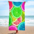 Rainbow Tie-dye Microfiber Terry Cloth Beach Bath Towel Seaside Sitting Blanket Shawl Sweat Towel