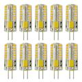 10pcs G4 5W 3014 x 48 LEDs White Light Lamps AC12V Non-dimmable Equivalent to 20W-25W T3 Halogen Track Bulb Replacement LED Bulbs