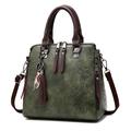 Women's Handbag Crossbody Bag Shoulder Bag Dome Bag Boston Bag PU Leather Outdoor Daily Holiday Pendant Zipper Large Capacity Waterproof Lightweight Solid Color Color Block claret ArmyGreen Rubber red
