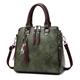 Women's Handbag Crossbody Bag Shoulder Bag Dome Bag Boston Bag PU Leather Outdoor Daily Holiday Pendant Zipper Large Capacity Waterproof Lightweight Solid Color Color Block claret ArmyGreen Rubber red