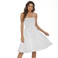 Summer women's bohemian dress small round printed strapless mini short skirt polka dot strap beach Dress