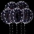 LED Balloons Light Up BoBo Balloons Warm White Colorful Luminous Transparent Bubble 20/10/4pcs LED Lights Up Balloons Indoor Outdoor Decoration Birthday Party Wedding Decoration Xmas Gift