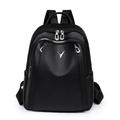 Women's Backpack Mini Backpack Daily Traveling Solid Color PU Leather Large Capacity Waterproof Zipper Black Red Blue