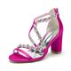 Women's Wedding Shoes Ladies Shoes Valentines Gifts Platform Sandals Wedding Party Daily Wedding Sandals Bridal Shoes Bridesmaid Shoes Rhinestone Chunky Heel Open Toe Elegant Fashion Luxurious Satin