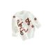 Emmababy Toddler Girls Sweater featuring Letter Embroidery and Long Sleeves