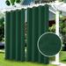 TOPCHANCES Outdoor Patio Curtains Waterproof Darkening Thermal Insulated Indoor Privacy Curtains for Bedroom Living Room Porch Gazebo Pergola W52 x L94 inch 2 Panels Green