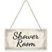 Shower Room Plastic Hanging Wall Decorations Colorful Home Door Sign Art Wall Decor Funny Restroom Sign for Bathroom Shower Room Restroom Decoration