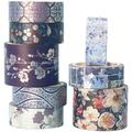 8 Rolls Washi Tape Nail Sticker DIY Paper Tape Adhesive Paper Tapes Japan Paper Tapes Flower Decorations Notebook Tapes