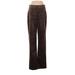 Equestrian Casual Pants - High Rise: Brown Bottoms - Women's Size P