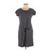 Columbia Casual Dress - DropWaist Scoop Neck Short sleeves: Gray Dresses - Women's Size Medium