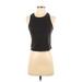 90 Degree by Reflex Active Tank Top: Black Solid Activewear - Women's Size Small